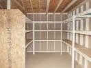 14x24 Custom Peak Storage Shed with Built In Shelves